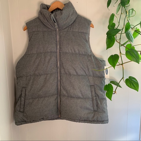 NWT Old Navy Grey Puffer Jacket Size XL - Picture 1 of 4